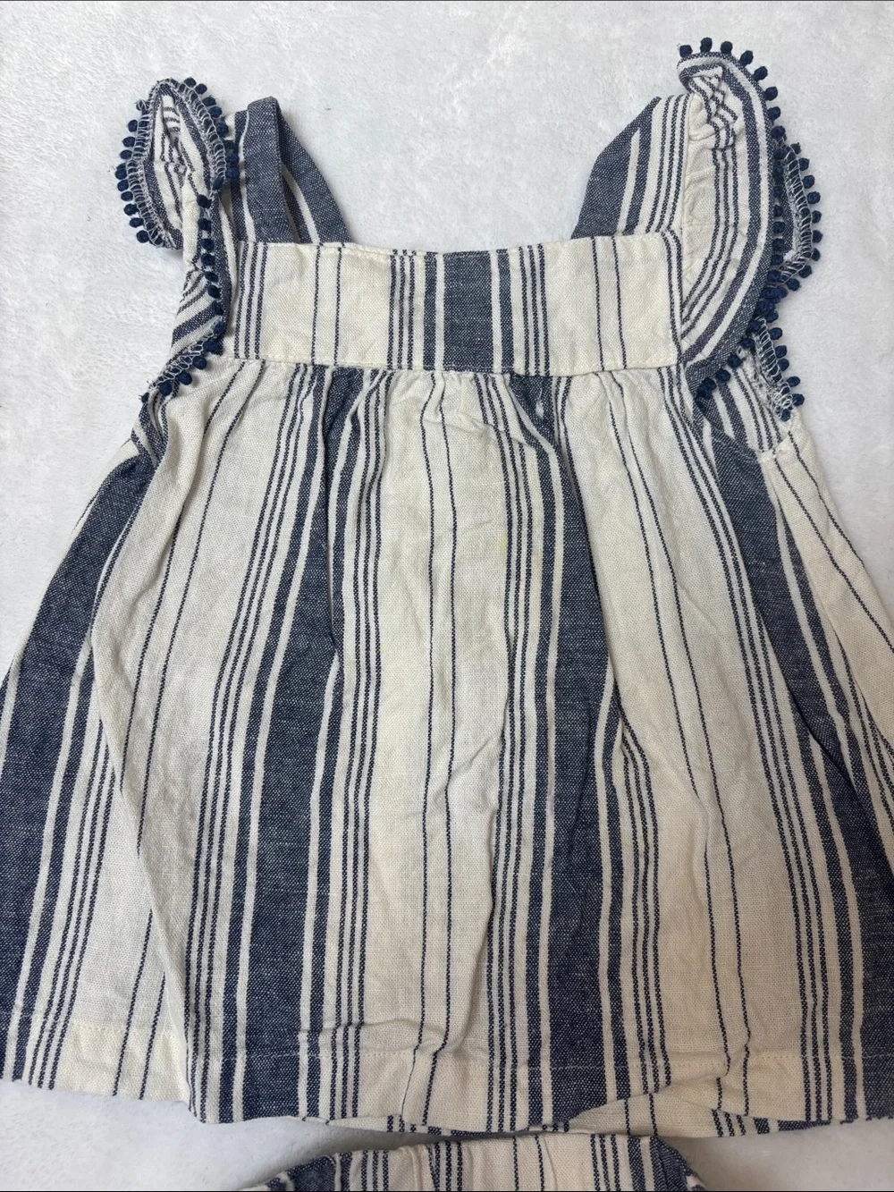 Carter's Navy and Cream Striped Girls' Shorts Set - Picture 4 of 6